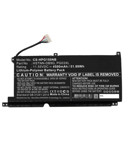 MBXHP-BA0305 MBXHP-BA0305 CoreParts Batteria for HP Notebook Laptop 51.98Wh Li-Polymer 11.55V 4500mAh Black for Gaming Pavili...
