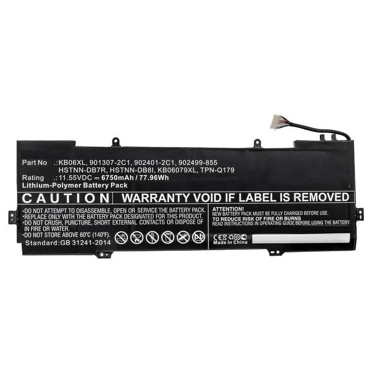 MBXHP-BA0245 CoreParts Laptop Batteria for HP 77.96Wh Li-Pol 11.55V 6750mAh Black for HP Notebook Laptop Spectre x360 15 bl012dx