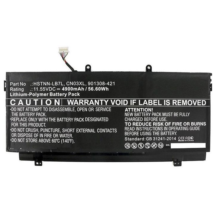 MBXHP-BA0111 CoreParts Laptop Batteria for HP 49Wh Li-Pol 11.55V 4200mAh Black with longer cable for Spectre X360 Envy 13 859026 MBXHP-BA0111 CoreParts Laptop Batteria for HP 49Wh Li-Pol 11.55V 4200mAh Black with longer cable for Spectre X360 Envy 13 859026