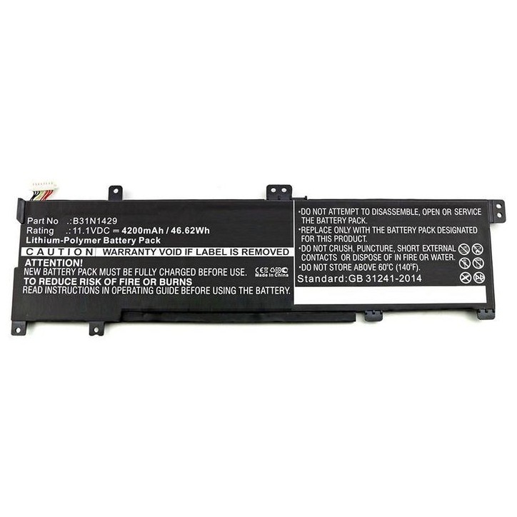MBXAS-BA0119 CoreParts Laptop Batteria for Asus 39Wh Li-Pol 11.1V 3400mAh Black A501C1-Z1-C10 A501LB5200 A501LX-DM023H Vivobook MBXAS-BA0119 CoreParts Laptop Batteria for Asus 39Wh Li-Pol 11.1V 3400mAh Black A501C1-Z1-C10 A501LB5200 A501LX-DM023H Vivobook