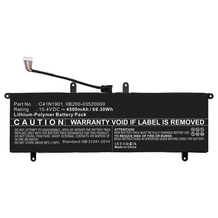 MBXAS-BA0318 CoreParts Batteria for Asus Notebook Laptop 69.30Wh Li-Polymer 15.4V 4500mAh Black for ZenBook 14 UX481F ZenBook 14