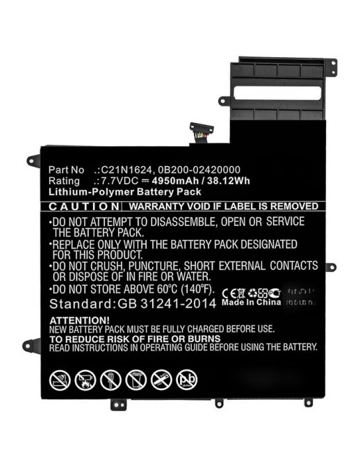 MBXAS-BA0275 MBXAS-BA0275 CoreParts Laptop Batteria for Asus 38.12Wh Li-Polymer 7.7V 4950mAh for Asus 0B200-02420000P-B2B2A-7...