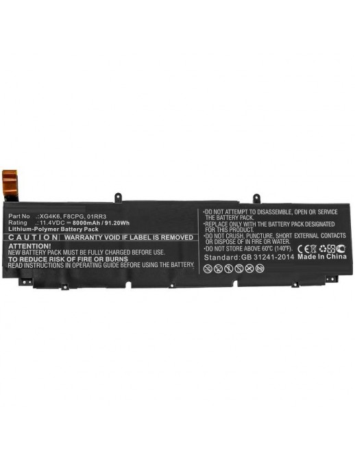 MBXDE-BA0244 MBXDE-BA0244 CoreParts Laptop Batteria for Dell 91.2Wh Li-Polymer 11.4V 8000mAh for Dell Precision 5750 0YY3V Pr...