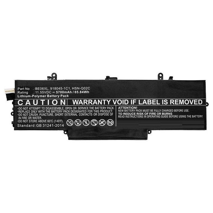 MBXHP-BA0229 CoreParts Laptop Batteria for HP 62Wh Li-Pol 11.55V 5400mAh Black for HP Notebook Laptop EliteBook 1040 G4 Eliteboo