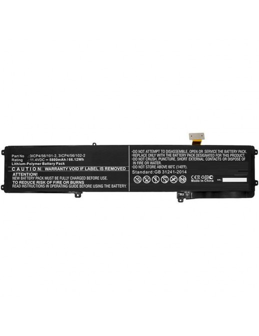 MBXRZ-BA0006 MBXRZ-BA0006 CoreParts Laptop Batteria for Razer 66.12Wh Li-Pol 11.4V 5800mAh Black for Razer Notebook Laptop BE...