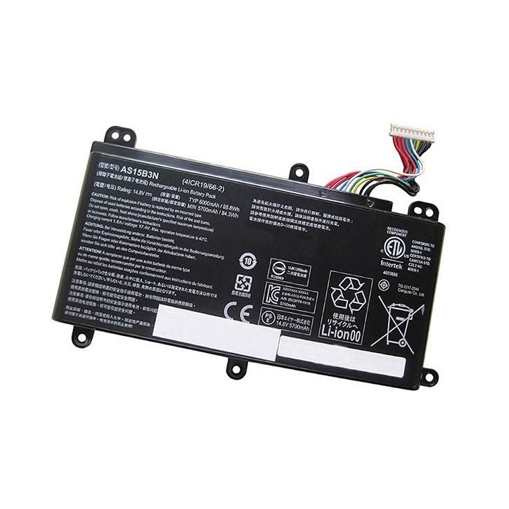 MBXAC-BA0086 CoreParts Laptop Batteria for Acer 86Wh Li-ion 14.8V 5800mAh for Acer Predator 15 G9 17 G9 GX GX-7 4ICR19/66-2 AS15 MBXAC-BA0086 CoreParts Laptop Batteria for Acer 86Wh Li-ion 14.8V 5800mAh for Acer Predator 15 G9 17 G9 GX GX-7 4ICR19/66-2 AS15