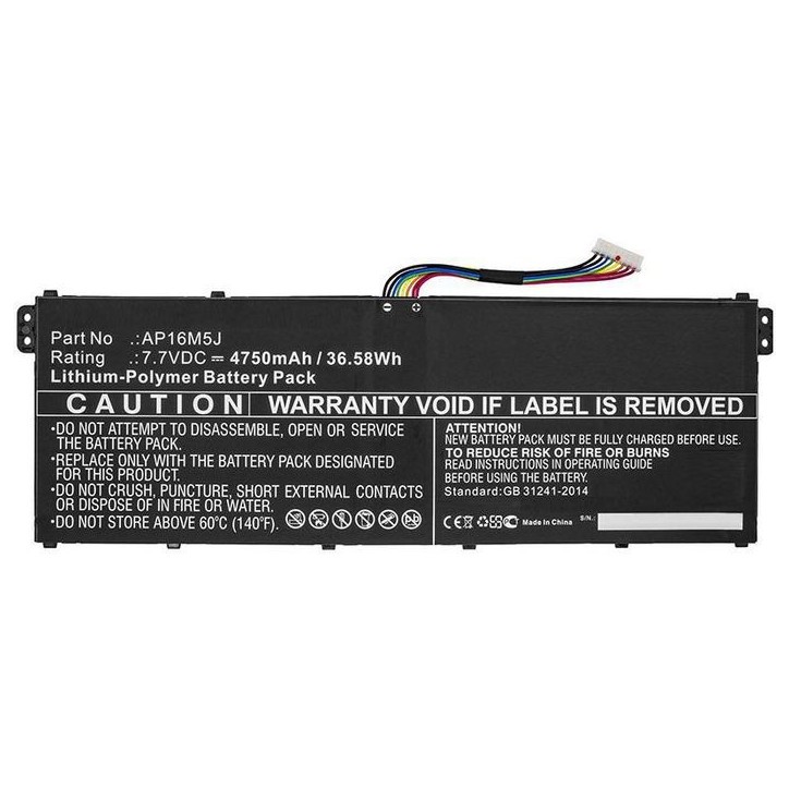 MBXAC-BA0087 CoreParts Laptop Batteria for Acer 36.6Wh Li-ion 7.7V 4.45Ah AP16M5J