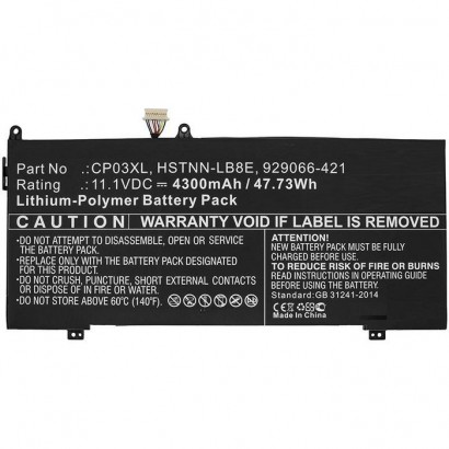 MBXHP-BA0176 MBXHP-BA0176 CoreParts Laptop Batteria for HP 55,86Wh Li-Pol 11,4V 4900mAh Black - Spectre X360 13 Spectre 13 Sp...
