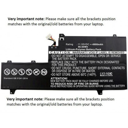 MBXHP-BA0141 MBXHP-BA0141 CoreParts Laptop Batteria for HP 57Wh Li-Pol 11.55V 4900mAh Black 1GY29PA 1GY30PA 1GY31PA EliteBook...