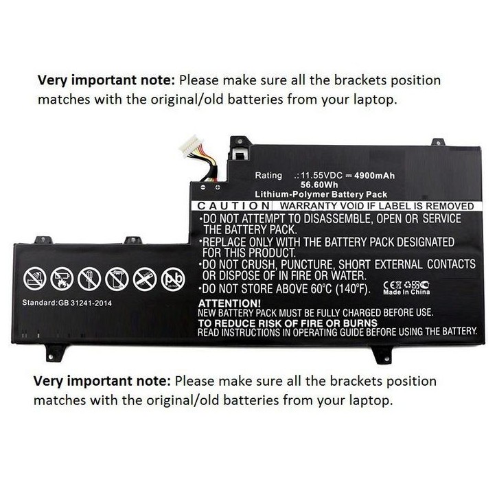 MBXHP-BA0141 CoreParts Laptop Batteria for HP 57Wh Li-Pol 11.55V 4900mAh Black 1GY29PA 1GY30PA 1GY31PA EliteBook x360 1030 G2 El
