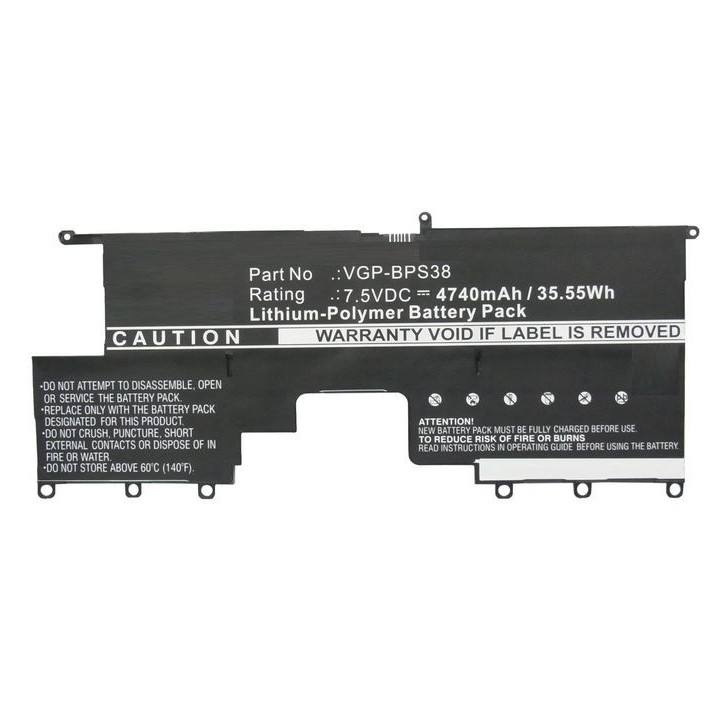 MBXSO-BA0057 CoreParts Laptop Batteria for Sony 36Wh Li-Pol 7.5V 4740mAh Black SVP13213CW SVP13218PW SVP13229PW SVP1322YCW SVP13