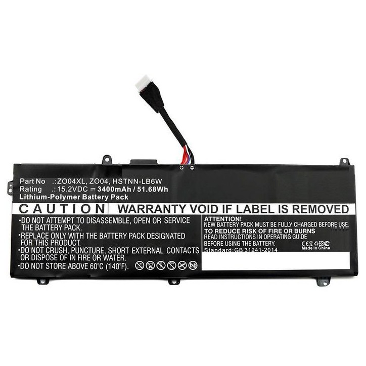 MBXHP-BA0109 CoreParts Laptop Batteria for HP 52Wh Li-Pol 15.2V 3400mAh Black Zbook Studio G3 808396-421 808450-001 808450-002 H MBXHP-BA0109 CoreParts Laptop Batteria for HP 52Wh Li-Pol 15.2V 3400mAh Black Zbook Studio G3 808396-421 808450-001 808450-002 H