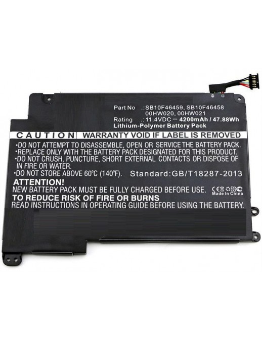 MBXLE-BA0179 MBXLE-BA0179 CoreParts Laptop Batteria for Lenovo 48Wh Li-Pol 11.4V 4200mAh Black ThinkPad Yoga 460 00HW020 00HW...