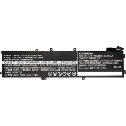 MBXDE-BA0090 MBXDE-BA0090 CoreParts Laptop Batteria for Dell 69.3Wh Li-Pol 11.55V 6000mAh Black Precision M5520 XPS 15 9560 X...
