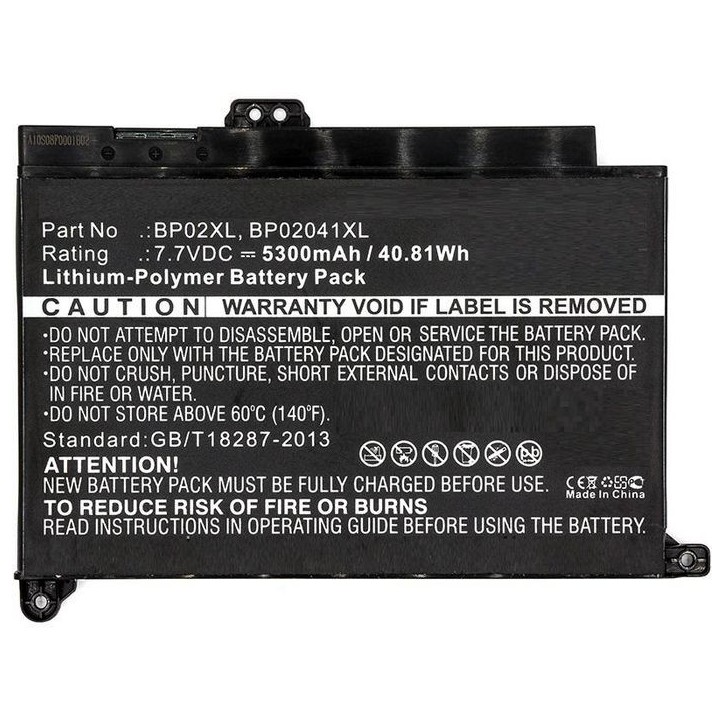 MBXHP-BA0082 CoreParts Laptop Batteria for HP 39Wh Li-Pol 7.7V 5100mAh Black Pavilion 15-AU010WM Pavilion 15-AU018wm Pavilion PC MBXHP-BA0082 CoreParts Laptop Batteria for HP 39Wh Li-Pol 7.7V 5100mAh Black Pavilion 15-AU010WM Pavilion 15-AU018wm Pavilion PC
