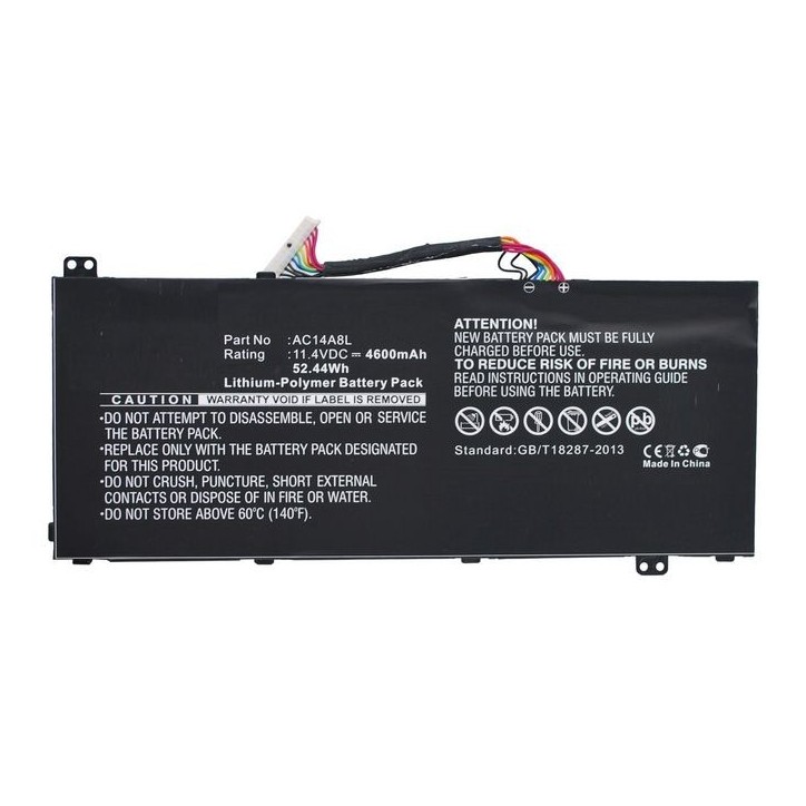 MBXAC-BA0072 CoreParts Laptop Batteria for Acer 52Wh Li-Pol 11.4V 4600mAh Black Aspire V15 Nitro Aspire VN7 Aspire VN7-571 Aspir