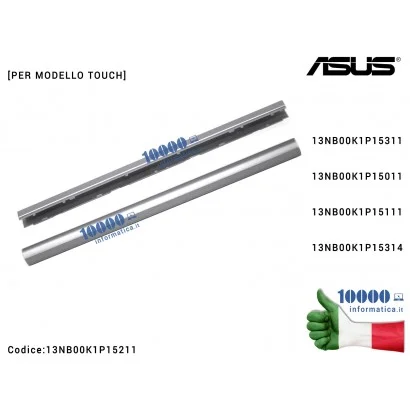 13NB00K1P15211 Copri Cerniere Coperchio ASUS N550 N550JA N550JX N550JV N550JK [SILVER] [MODELLO TOUCH] LCD HINGECAP 13NB00K1P...