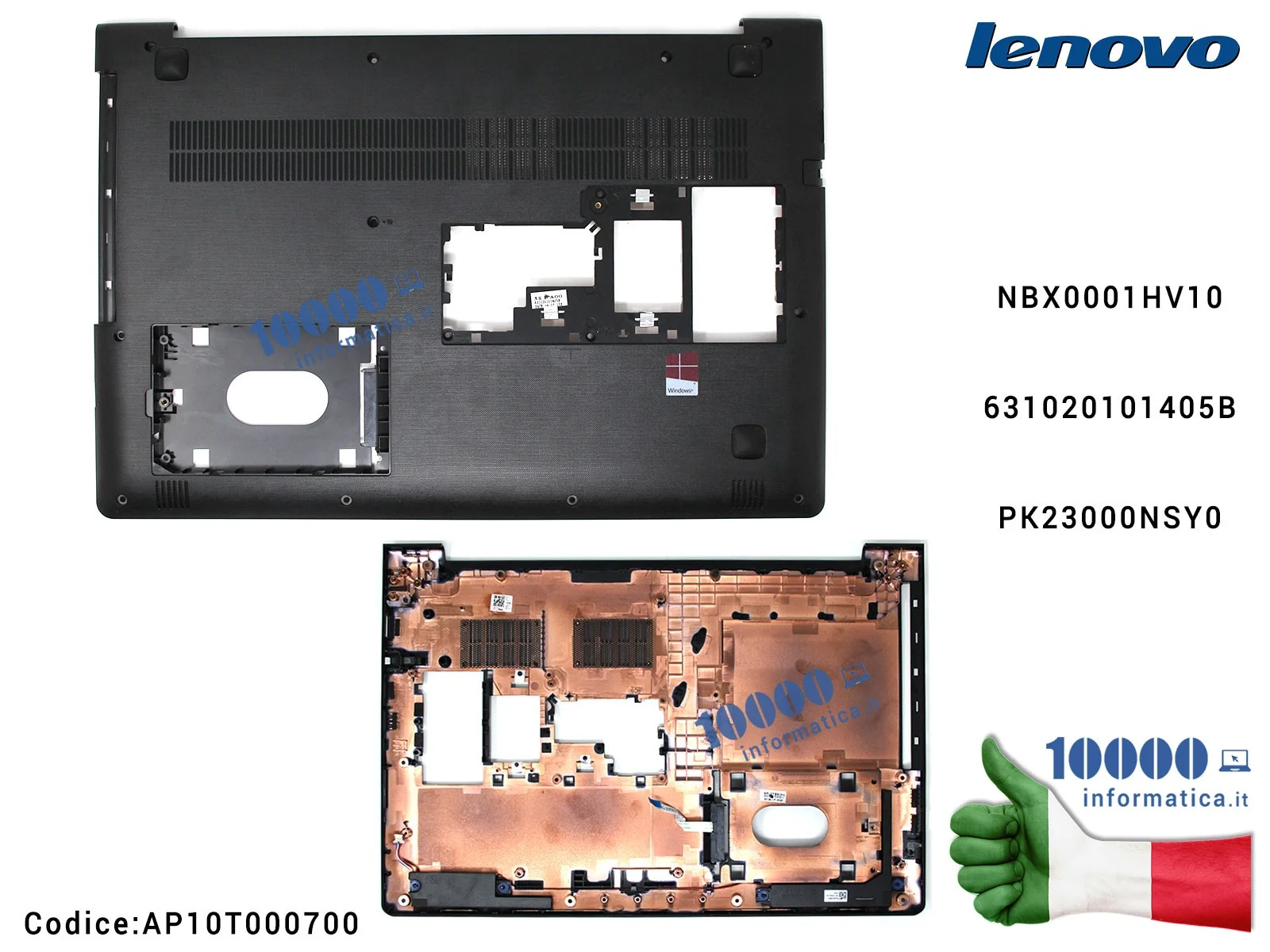 5CB0L35822 Bottom Case Scocca Inferiore LENOVO IdeaPad 310-15ABR 310-15IAP 310-15IKB 310-15ISK 510-15ISK 510-15IKB Lower Case...