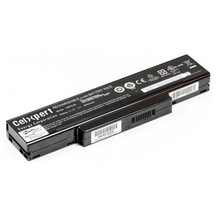MBI1740 CoreParts Laptop Batteria for MSI 47.52Wh 6 Cell Li-ion 10.8V 4400mAh Black 957-14XXXP-103 957-14XXXP-107 BTY-M66 BTY-M6