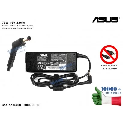 0A001-00070000 Alimentatore ASUS 75W 19V 3,95A [5,5 x 2,5 mm]