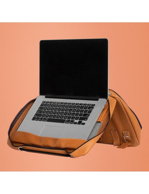 RGOAVLAPBR RGOAVLAPBR R-Go Tools R-Go Viva 15.6" Laptopbag Full Grain Leather (LWG Certified) Integrated Laptop Stand Shoulde...