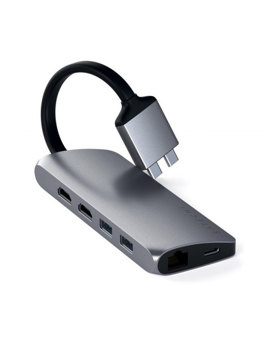 ST-TCDMMAM ST-TCDMMAM Satechi 2 x USB-C 2 x HDMI 2 x USB Type A USB Type C Ethernet card reader Gray