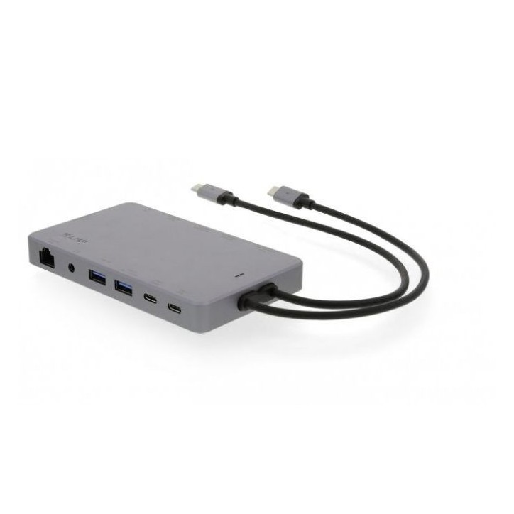 LMP-USBC-DDOCK2-SG LMP USB-C Display Dock 2 4K 12 Port 2x HDMI Mini-DP DP DVI VGA Eth. 2x USB 3.0 2x USB-C Aluminium Space Gray