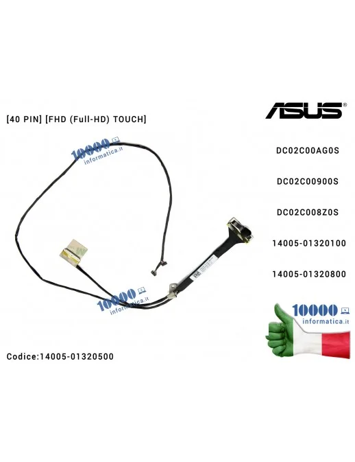 14005-01320500 Cavo Flat LCD ASUS [40 PIN] [FHD (Full-HD) TOUCH] ZenBook UX303 UX303L UX303LA UX303LB UX303LN UX303UB DC02C00...