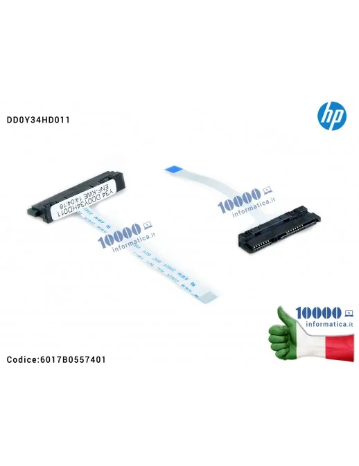 6017B0557401 Cavo Connettore Hard Disk HDD SATA HP Pavilion 15-P 14-P 17-P Envy 14-U 15-K 17-K DD0Y34HD001 DD0Y34HD021 DD0Y34...
