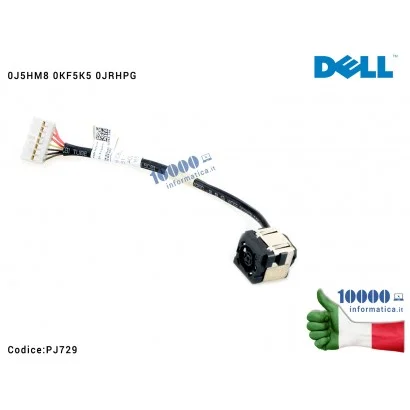 PJ729 Connettore DC Power Jack PJ729 DELL Inspiron 14R 14 3000 3421 3437 3442 3443 3446 5000 5421 5437 15R 15 3000 3541 3542 ...