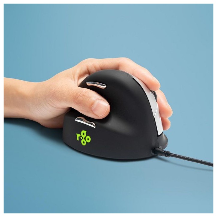 RGOHELELA R-Go Tools R-Go HE Mouse, Ergonomic mouse, Large (Hand Size above 185mm), Left Handed, wired RGOHELELA R-Go Tools R-Go HE Mouse, Ergonomic mouse, Large (Hand Size above 185mm), Left Handed, wired