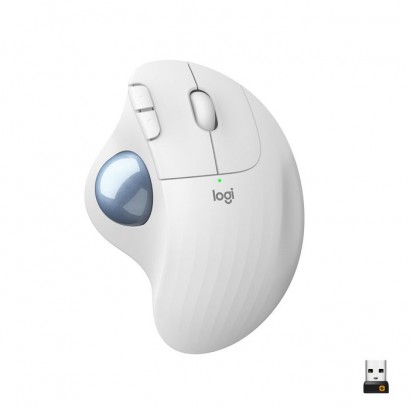 910-005870 910-005870 Logitech ERGO M575 Wireless Trackball Mouse , RF Wireless + Bluetooth, Alkaline, White 1059790