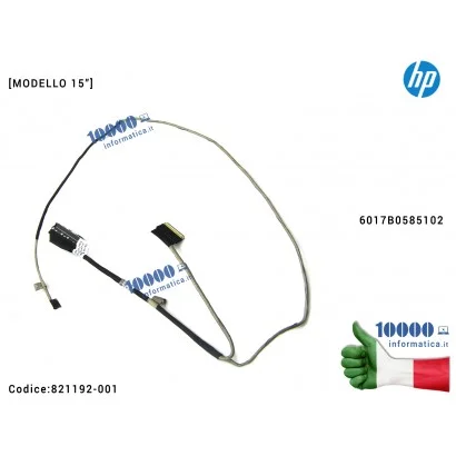 821192-001 Cavo Flat LCD HP [MODELLO 15"] EliteBook 820 G3 840 G3 845 G3 740 G3 745 G3 6017B0585102 740 745 820 845 840 850 G...