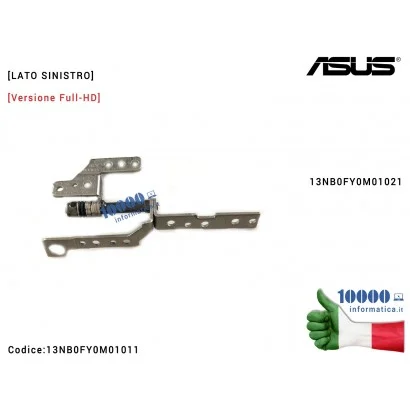 13NB0FY0M01011 Cerniera Hinge [SX] [Versione Full-HD] ASUS VivoBook X510 S510 (FHD) S510U S510UA S510UN S501UR X510U X510UA X...