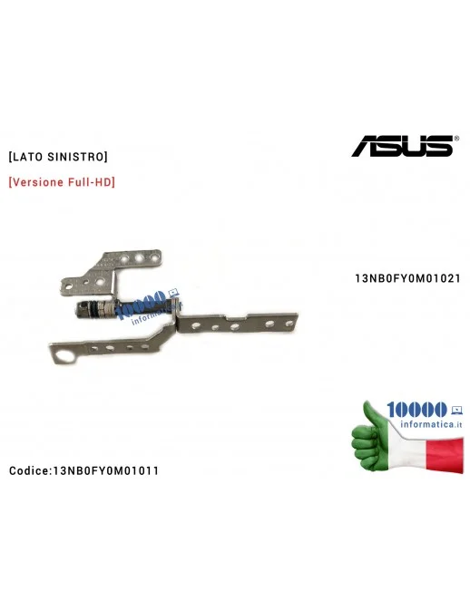 13NB0FY0M01011 Cerniera Hinge [SX] [Versione Full-HD] ASUS VivoBook X510 S510 (FHD) S510U S510UA S510UN S501UR X510U X510UA X...