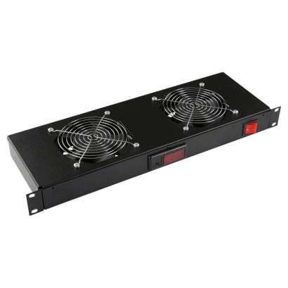 RAF300BL RAF300BL Lanview by Logon 2 FANS, DIGITAL THERMOSTAT RACK MOUNT FAN MODULE 1U RAF300BL