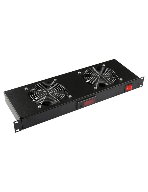 RAF300BL RAF300BL Lanview by Logon 2 FANS, DIGITAL THERMOSTAT RACK MOUNT FAN MODULE 1U RAF300BL