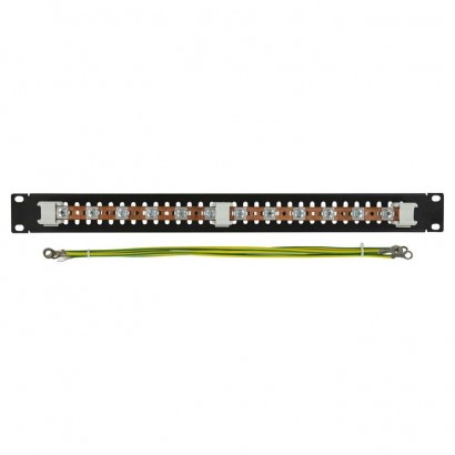 RAX145BL RAX145BL Lanview by Logon 1U 19" METAL MOUNTING BASE, 1 pcs. BUSBAR EARTHING SET RAX145BL