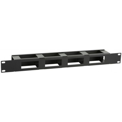 RAO410BL RAO410BL Lanview by Logon 1U 19" S TYPE CABLE MANAGEMENT PANEL WITH COVER BLACK RAO410BL