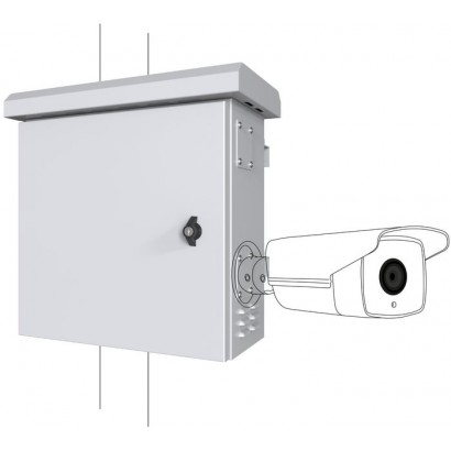 RCCTV006 RCCTV006 Lanview by Logon Mini Classic Pole Mounted CCTV Cabinet For 4 cameras RCCTV006