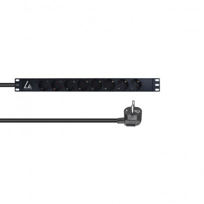 LVR-3MSCH-LIC-SCH8 LVR-3MSCH-LIC-SCH8 Lanview 19'' rack mount power strip, 3m, 16A with 8 x Schuko type F socket