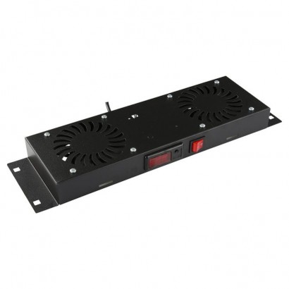 RAF205BL RAF205BL Lanview by Logon 2 FANS, DIGITAL THERMOSTAT CONTROLLED FAN MODULE BLACK RAF205BL