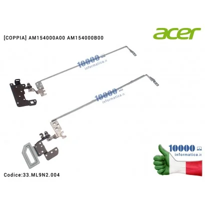 33.ML9N2.004 Cerniere Hinges ACER Aspire E5-511 E5-511G E5-521 E5-521G E5-531 E5-551 E5-551G E5-571 E5-572 E5-572G V3-532 Tra...