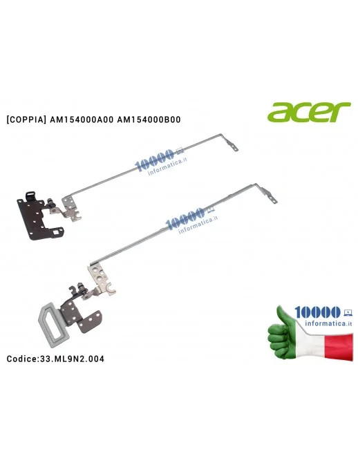33.ML9N2.004 Cerniere Hinges ACER Aspire E5-511 E5-511G E5-521 E5-521G E5-531 E5-551 E5-551G E5-571 E5-572 E5-572G V3-532 Tra...
