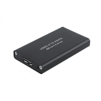MSUB3302 MSUB3302 CoreParts mSATA to USB3.0 SSD Enclosure MSUB3302, HDD/SSD enclosure, mSATA, Hot-swap, USB connectivity, Bla...