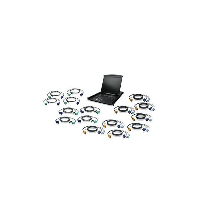 GCL1916KIT IOGEAR KVM Drawer Kit w / PS/2 & USB KVM Cables, 16-Port, 19" LCD GCL1916KIT IOGEAR KVM Drawer Kit w / PS/2 & USB KVM Cables, 16-Port, 19" LCD