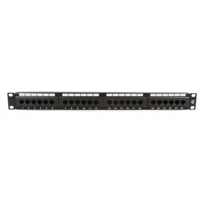 PP-004 PP-004 MicroConnect 19" UTP Cat.6 patch panel, 24 port, Dual, IDC