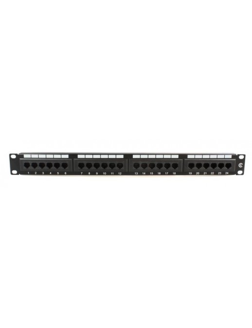 PP-004 PP-004 MicroConnect 19" UTP Cat.6 patch panel, 24 port, Dual, IDC