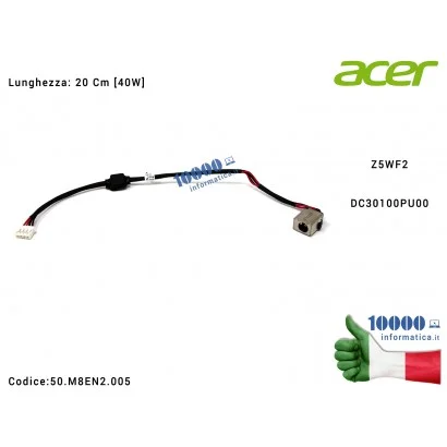 50.M8EN2.005 Connettore di Alimentazione DC Power Jack ACER Aspire E1-510 E1-532 E1-572 V5-561 TravelMate TMP255-M TMP255-MP ...