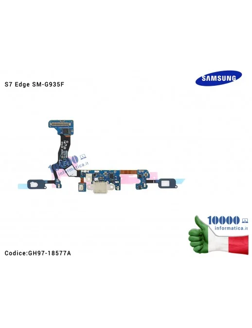 GH97-18577A Connettore Ricarica USB Board Cavo Flex Tasti Soft SAMSUNG Galaxy S7 Edge SM-G935F GH97-18577A